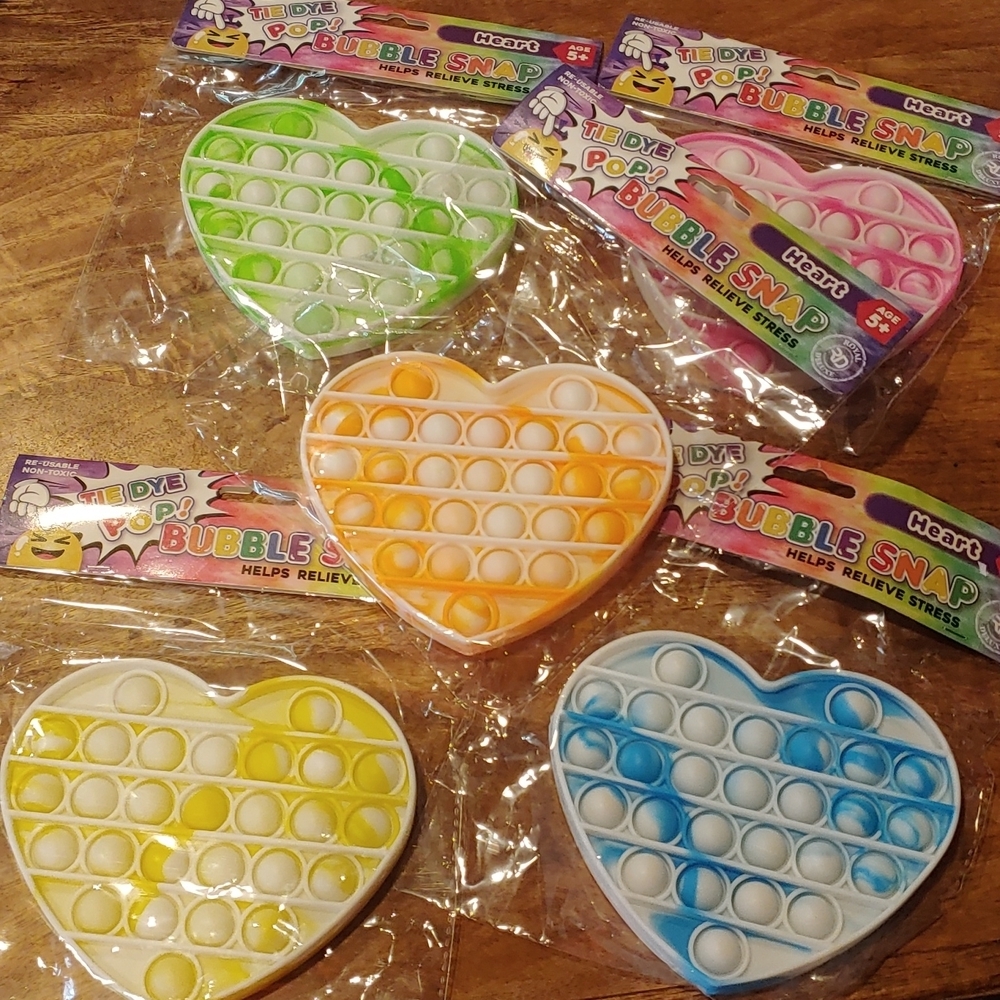 New Tie Dye Heart Pop Its 2 for $12